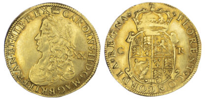 Charles II Hammered Issue Unite with mark of value