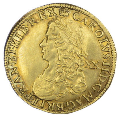 Charles II Hammered Issue Unite with mark of value