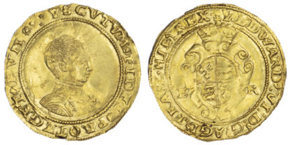 Edward VI Half Sovereign EF with brilliance