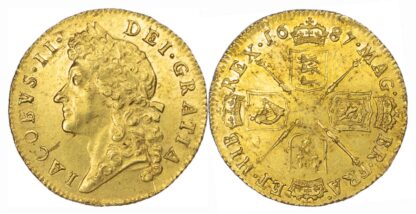 1687 James II Guinea Good Extremely Fine