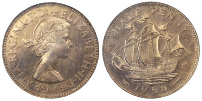 1958 Elizabeth II VIP Proof Halfpenny PF65RB