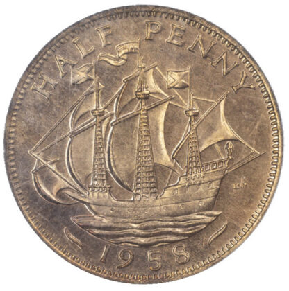 1958 Elizabeth II VIP Proof Halfpenny PF65RB