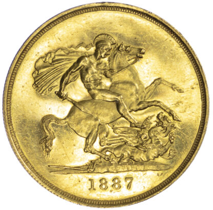 1887 Victoria Gold Five Pounds