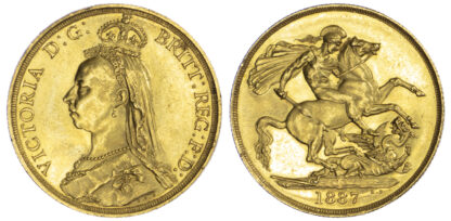 1887 Victoria Gold Two Pounds
