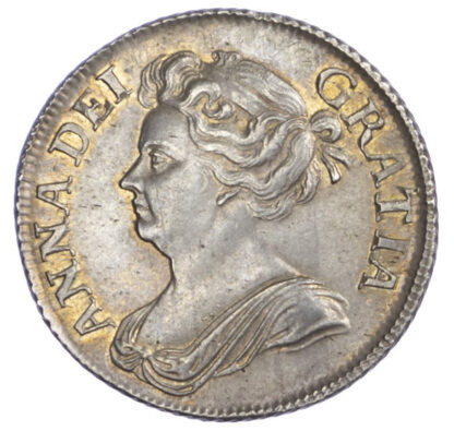 1709 Anne Shilling Plain EF or better
