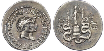 Mark Antony and Octavia, Silver Tetradrachm