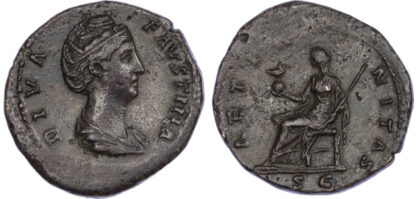 Diva Faustina Senior, Brass Sestertius