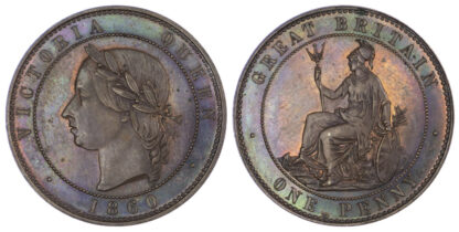 1860 Restrike Pattern Penny by J. Moore