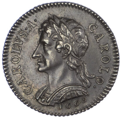 1665 Pattern Farthing Struck in Silver BMC 407 EF