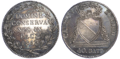 Switzerland, Zurich, Silver Taler of 40 Batzen, 1813