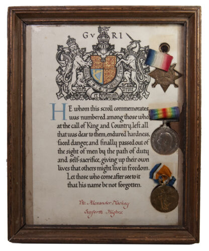 Battle of the Somme, 1916 Casualty Group to Pte. A. Mackay