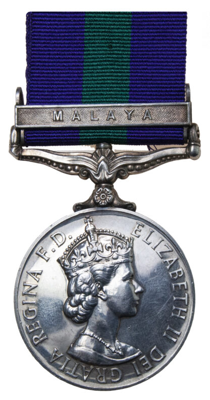GSM 1918-62, One Clasp Malaya to AC2 B.R. King, RAF