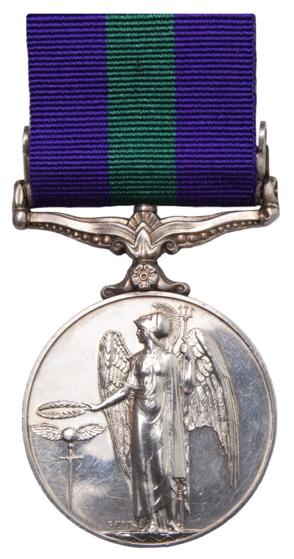 GSM 1918-62, One Clasp Malaya to AC2 B.R. King, RAF