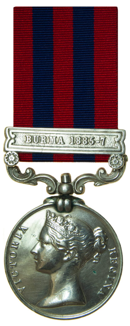 India Medal 1854-95, One Clasp - Burma to Pte. F. Johnson