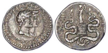 Mark Antony and Octavia, Silver Tetradrachm