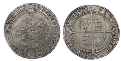 1551 Edward VI Crown S2478 About EF