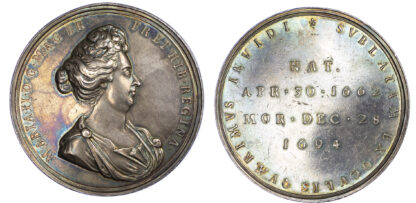 William & Mary, Death Of Mary, Silver Medal, 1697