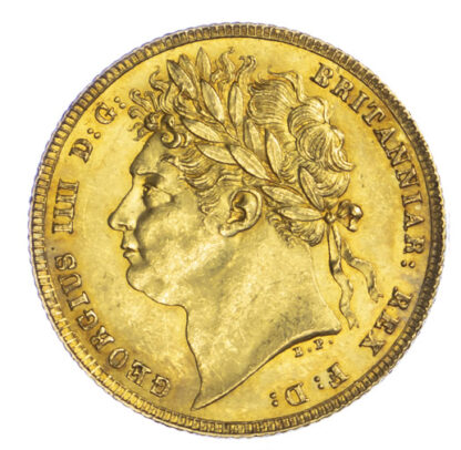 1821 George IV Sovereign About Uncirculated
