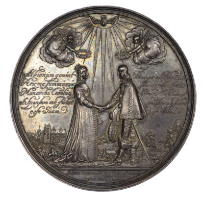 Charles I (1625-1649), Marriage of Princess Mary to William of Orange 1641, AR medal 1641 (72mm) by Johann Blum