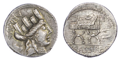 P. Fourius Crassipes, Silver Denarius