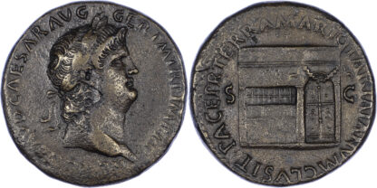 Nero, Brass Sestertius, Temple of Janus