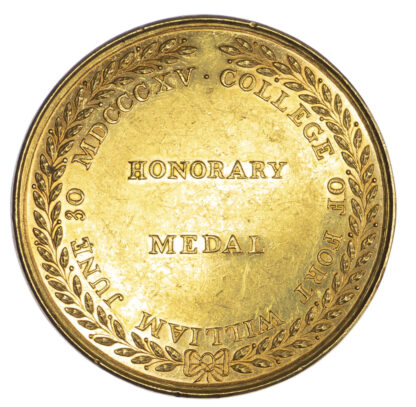 India, College of Fort William, Honorary medal, 1815