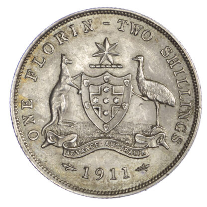 Australia, George V, silver Florin, 1911 (London)
