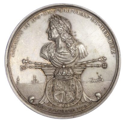James II, execution of Dukes of Monmouth & Argyle, Silver medal