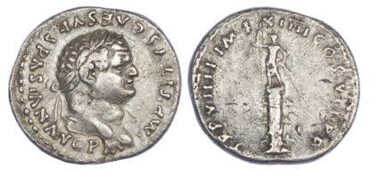 Titus, Silver Denarius, eruption of Vesuvius date.