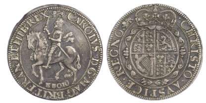 Charles I York Mint Halfcrown Type 7 Bold GVF - NEF