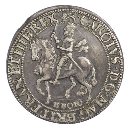 Charles I York Mint Halfcrown Type 7 Bold GVF - NEF