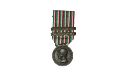 Italian WW1 Medal Coniata Nel Bronzo Nemico 1915, two clasps