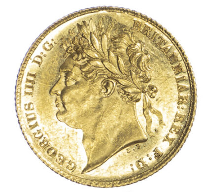 1825 LH George IV Half Sovereign GEF