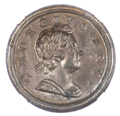 1717 George I Dump Issue Halfpenny MS64