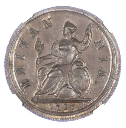 1717 George I Dump Issue Halfpenny MS64