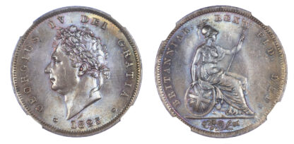 1825 George IV Penny MS62