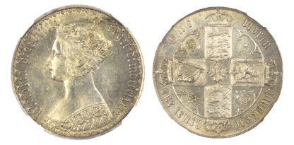 1879 Victoria Gothic Florin MS62