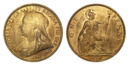 Victoria 1895 Old Veiled Bust Copper Penny