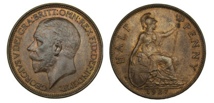 George V 1927 Bronze Halfpenny