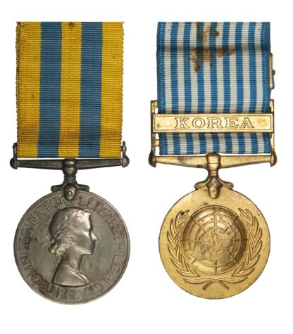 Korea medal & UN Korea 1950-54 to AB RN CD Ilson