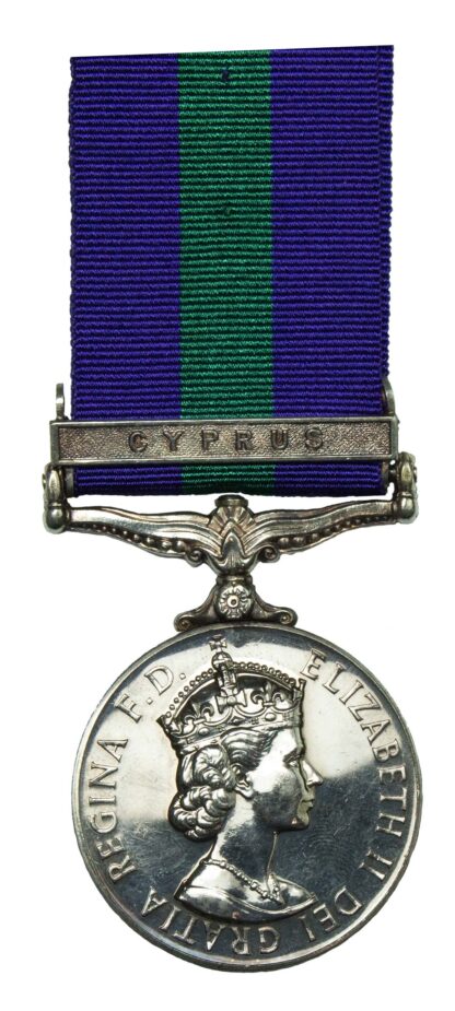 GSM 1918-62, once clasp Cyprus to SAC RAF BP Godden