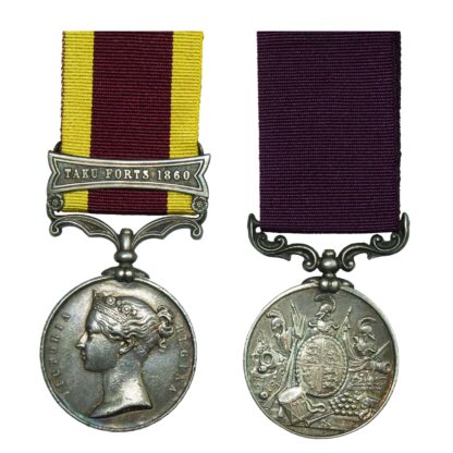 China one clasp & Army Long Service to T Fitzgibbon