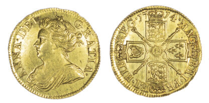 1714 Queen Anne Half Guinea S3575 GEF