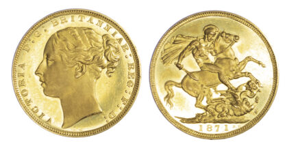 1871 Plain Edge Proof Sovereign S.3856; W&R.316 R4