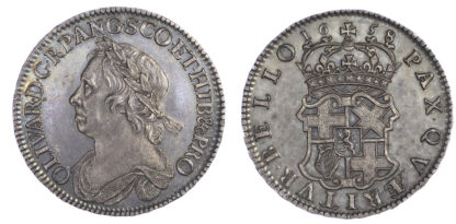 1658 Oliver Cromwell Halfcrown GEF