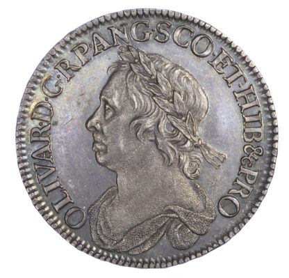 1658 Oliver Cromwell Halfcrown GEF