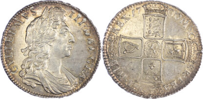 1700 William III Halfcrown S3494 As Struck Prooflike