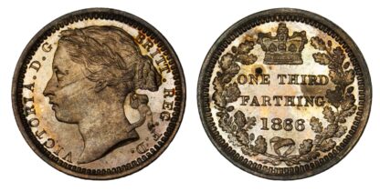 Victoria Proof One Third of a Farthing, 1866
