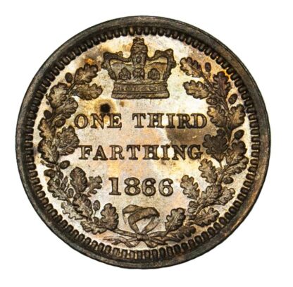 Victoria Proof One Third of a Farthing, 1866