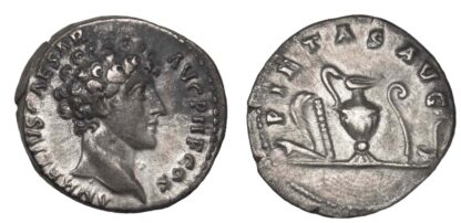 Marcus Aurelius (as Caesar), Silver Denarius